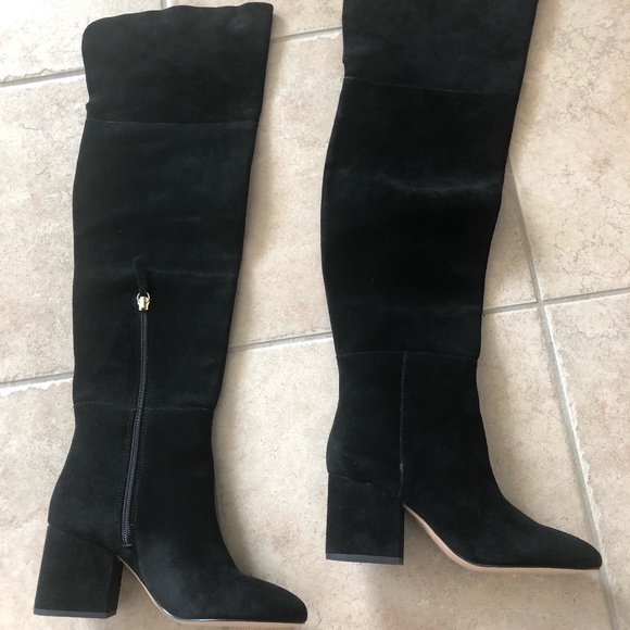 NIB J. Crew Sadie Over the Knee Boots in Black Suede Size 5 - Picture 3 of 12